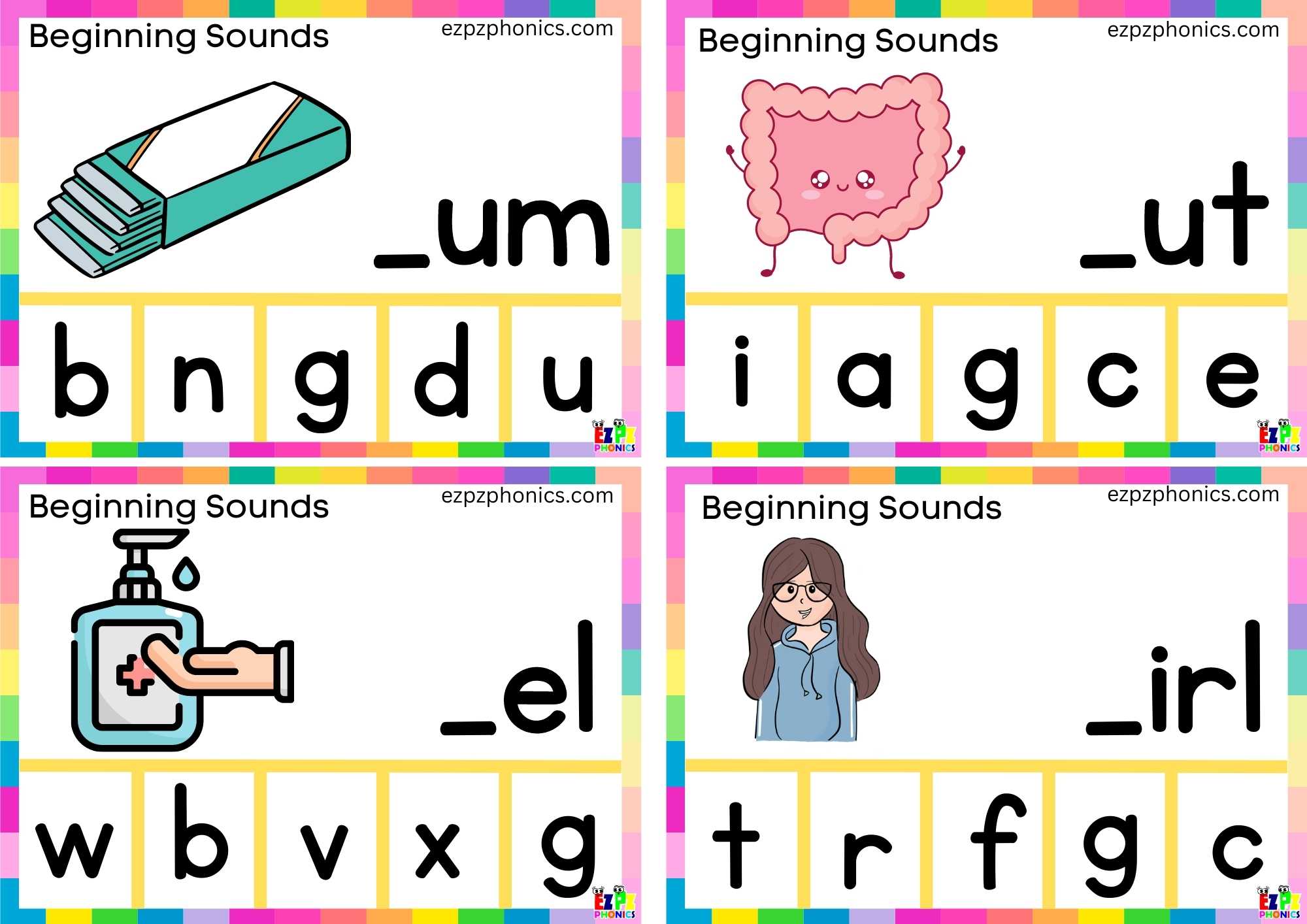 Letter G Finish The Word And Clip The Correct Letter 2